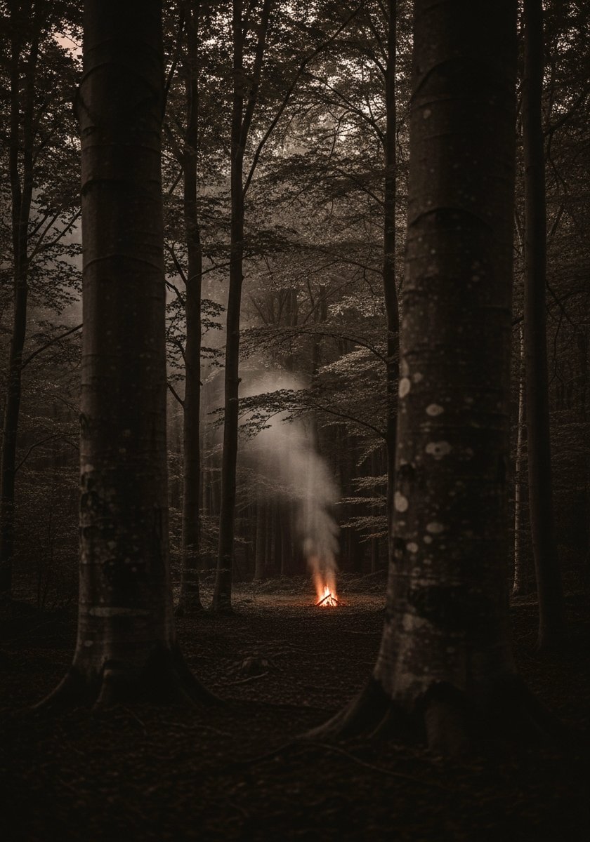 Mist-covered Gurian forest near Niabauri — the woods where 19th-century Pirali outlaws once took refuge